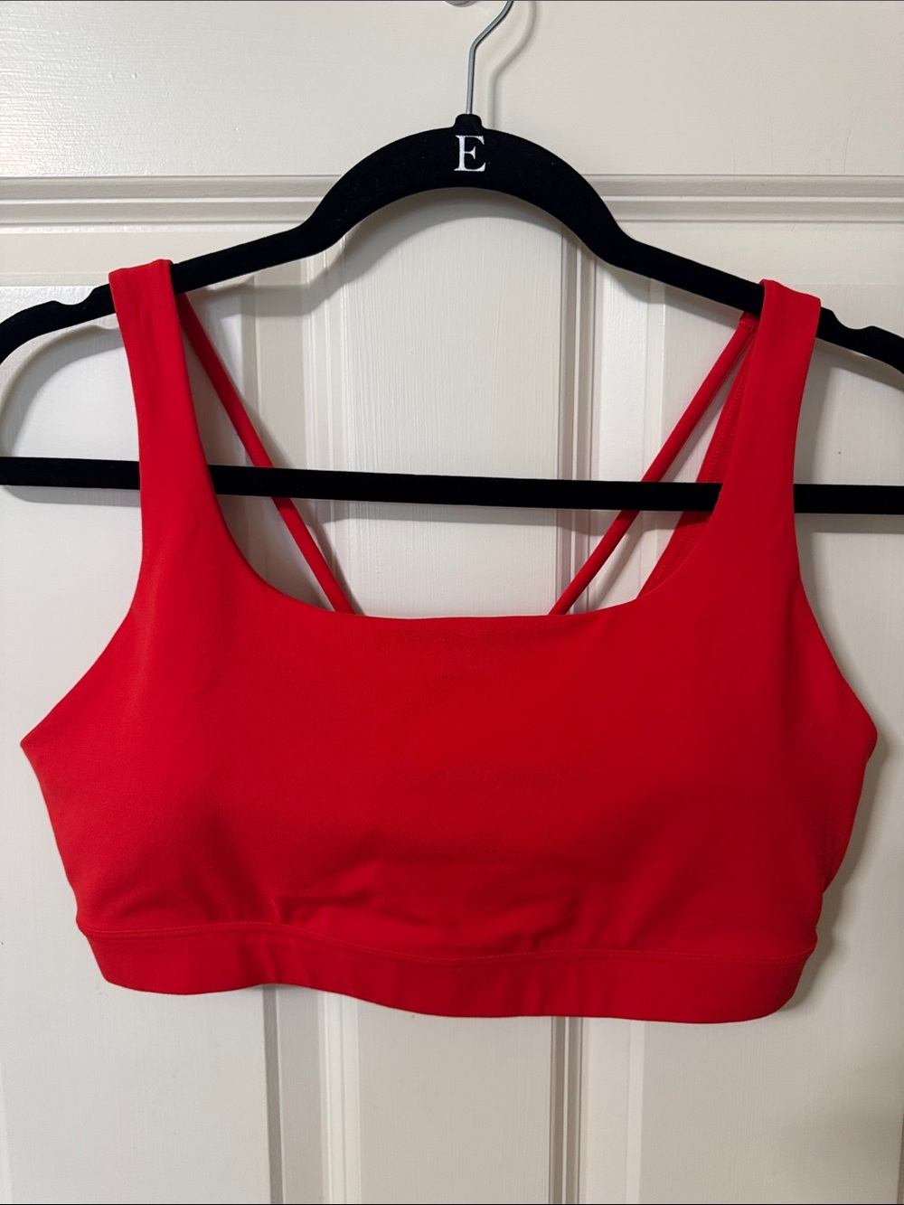 Athleta Red Scoop Sports Bralette with Double Back Straps